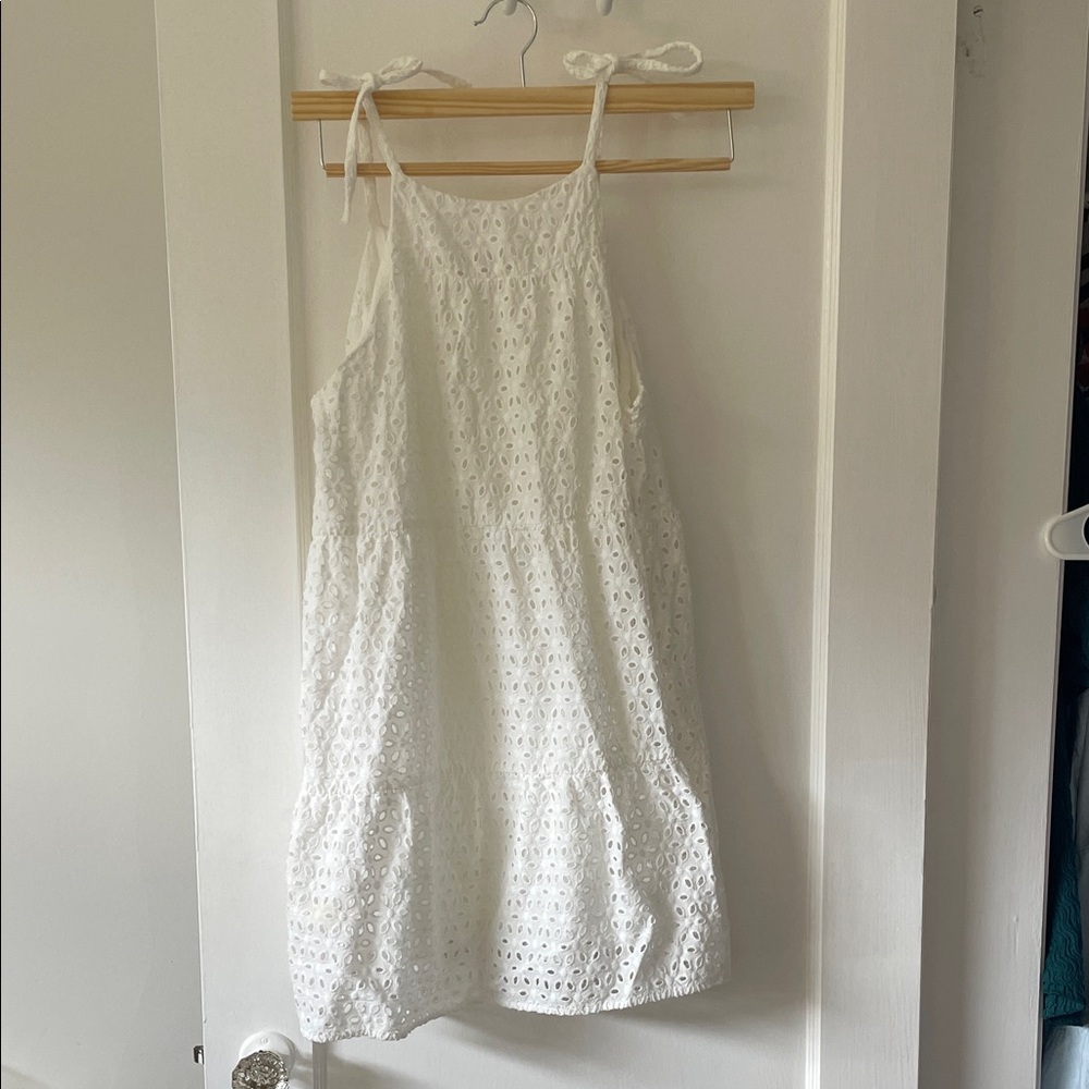 Zara White Eyelet Mini Dress